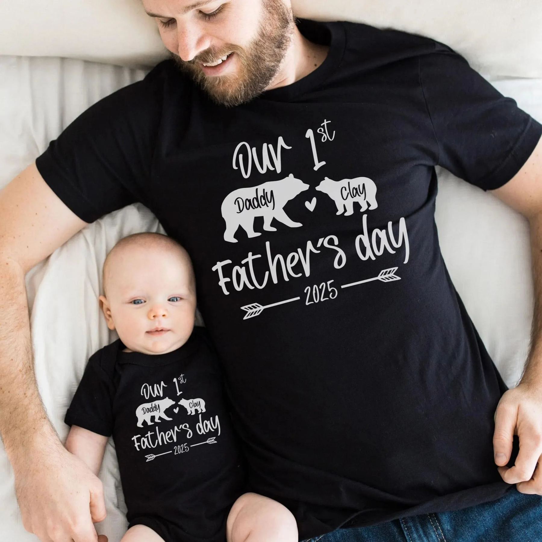 Fathers Day Family Matching T Shirt Daddy Bear