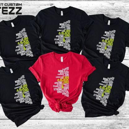 Fathers Day Family Matching T Shirt Black History Month