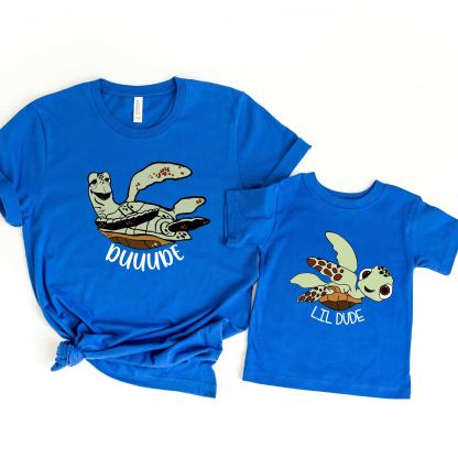 Father'S Day Family Matching T Shirt Dude And Lil Dude fathers day gift