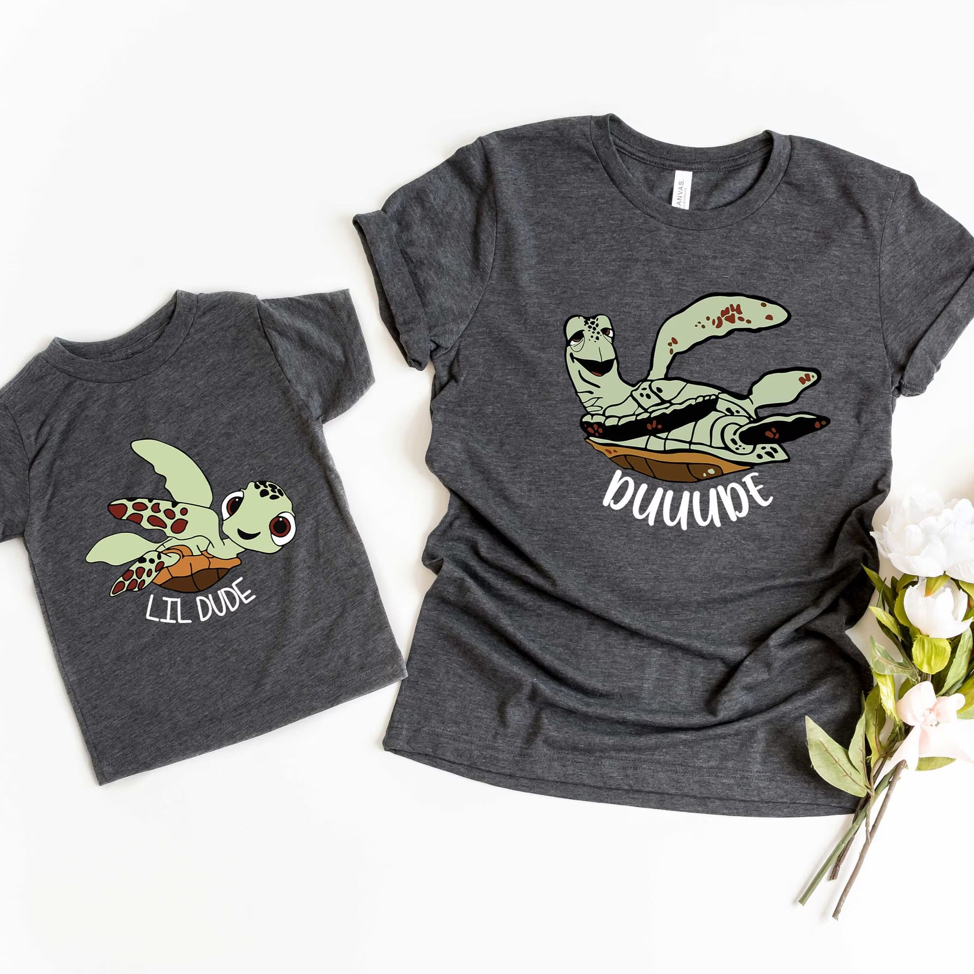 Father's Day Family Matching T-shirt-Dude And Lil Dude