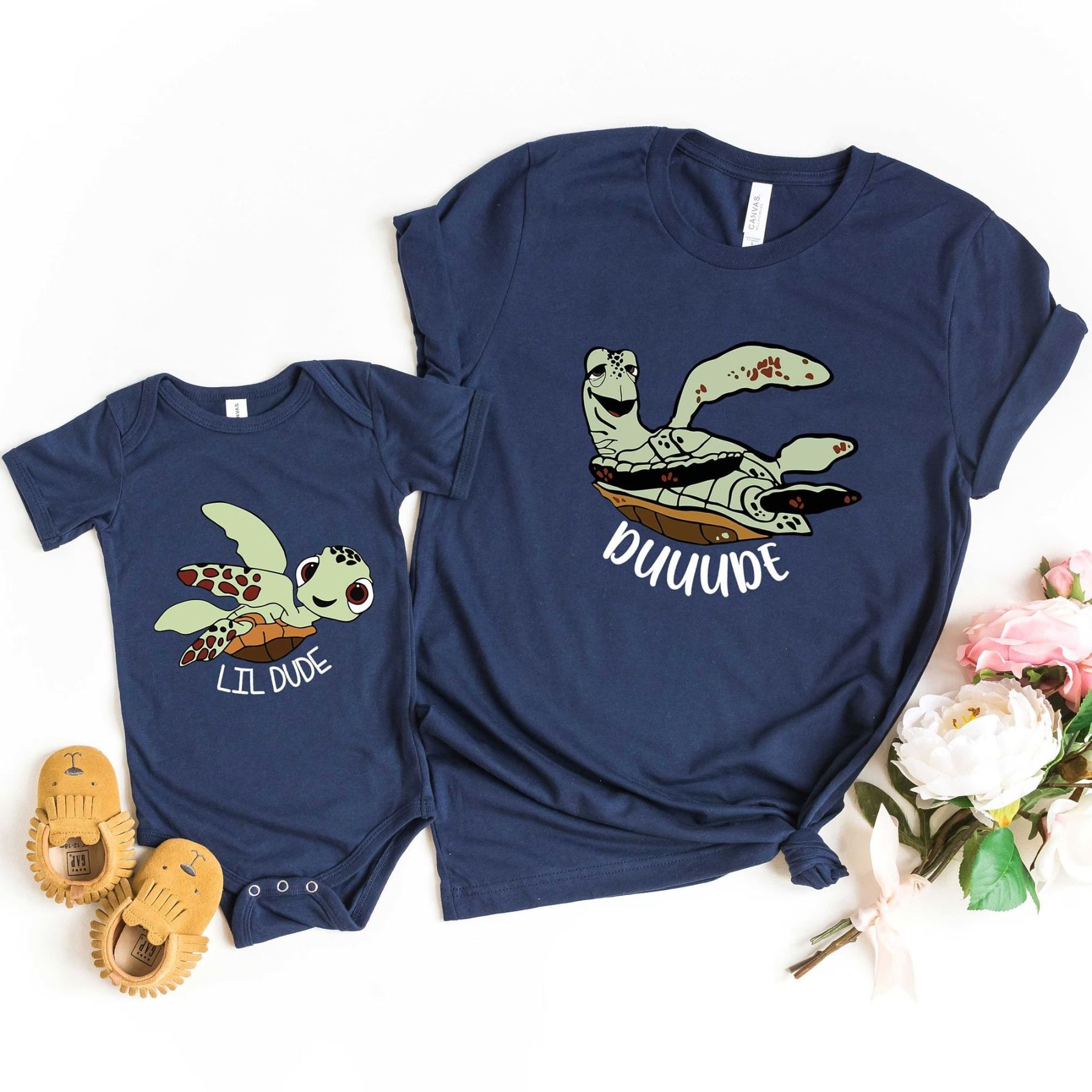 Father's Day Family Matching T-shirt-Dude And Lil Dude