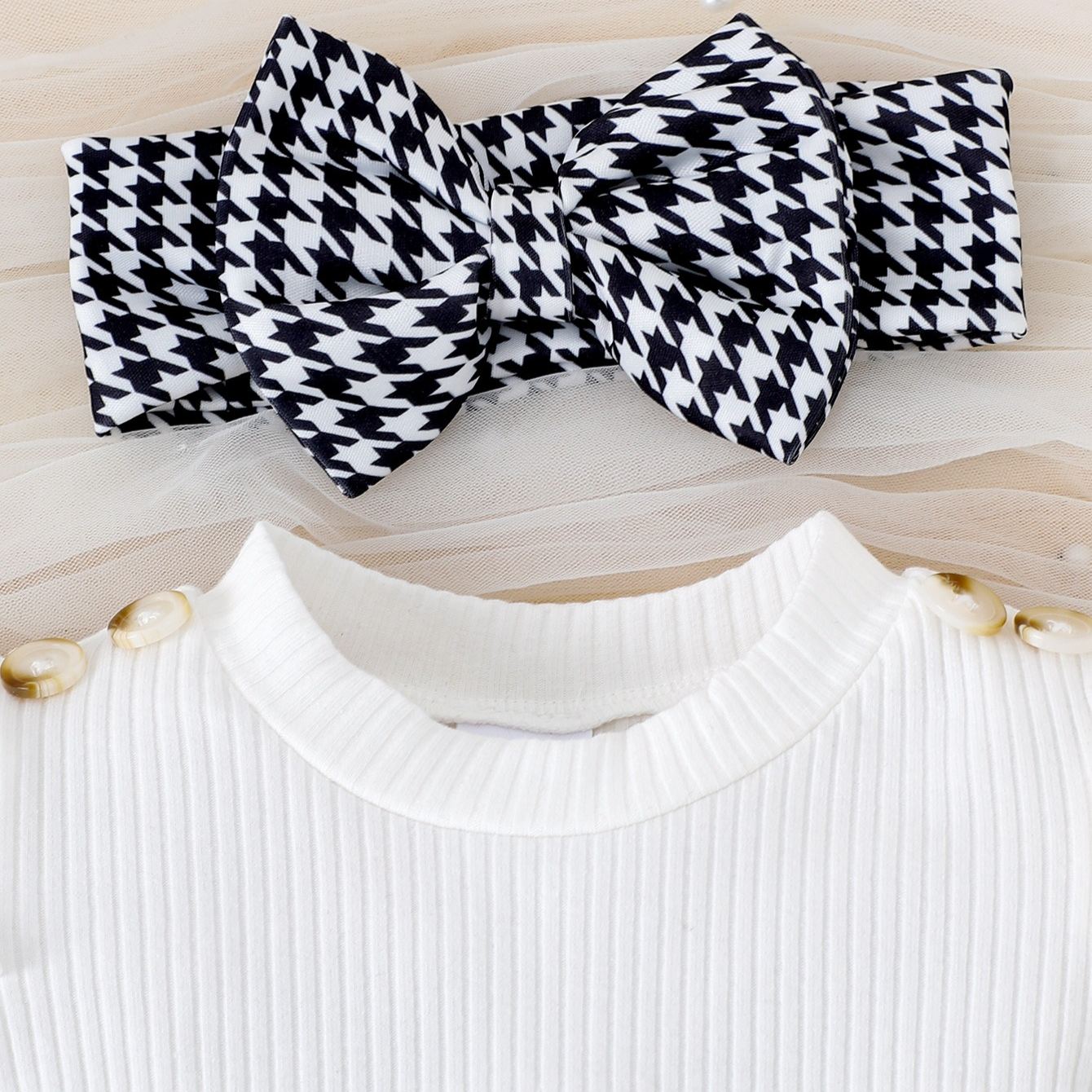 [Copy]Baby Girls Chanel-Style Puff Sleeve Princess Dress