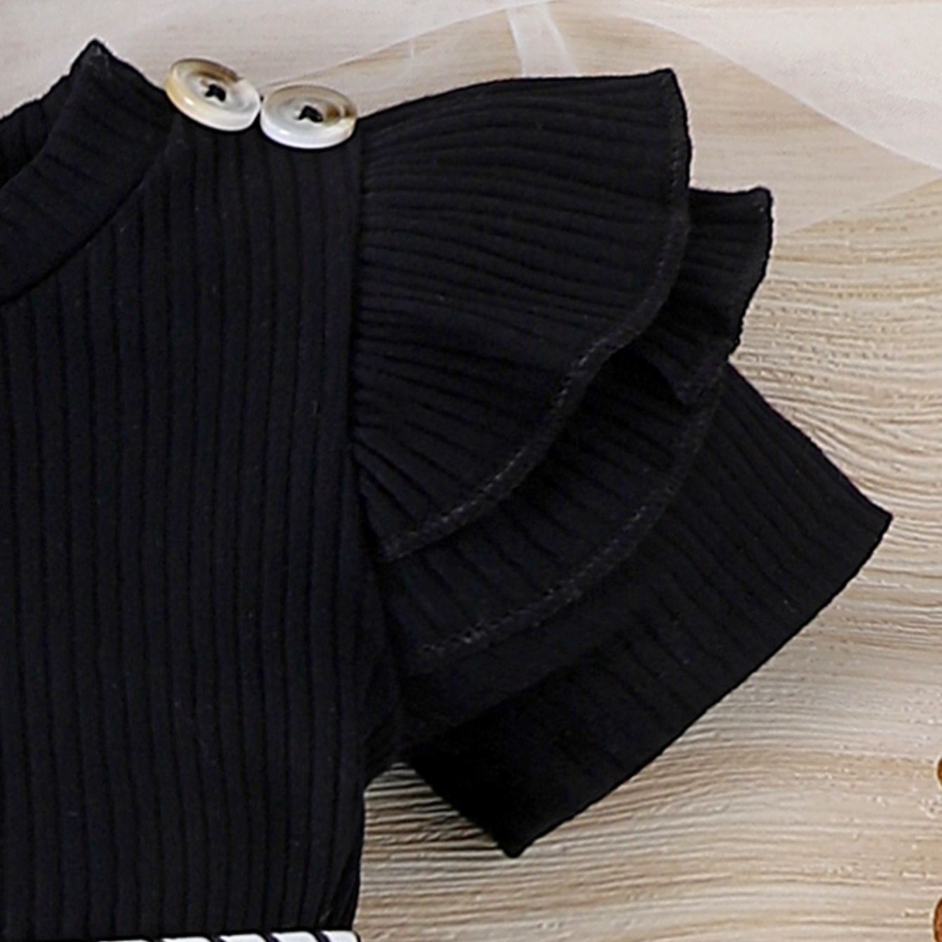 [Copy]Baby Girls Chanel-Style Puff Sleeve Princess Dress