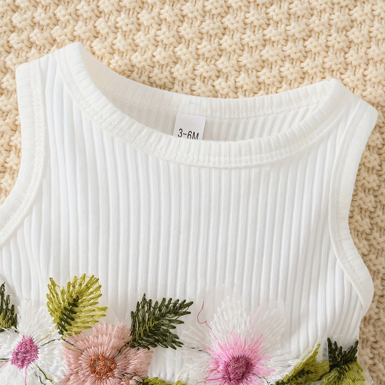 [Copy]2pcs Toddler Girls Puff-Sleeve Floral Blouse Set