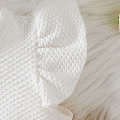 [Copy]2pcs Toddler Girls Puff-Sleeve Floral Blouse Set