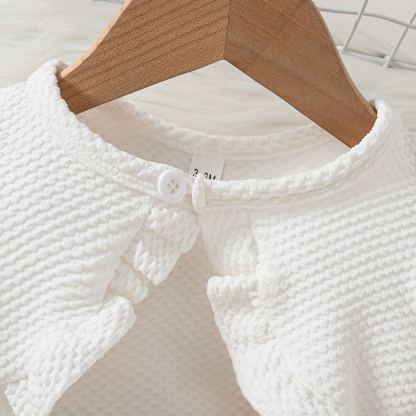 [Copy]2pcs Toddler Girls Puff-Sleeve Floral Blouse Set