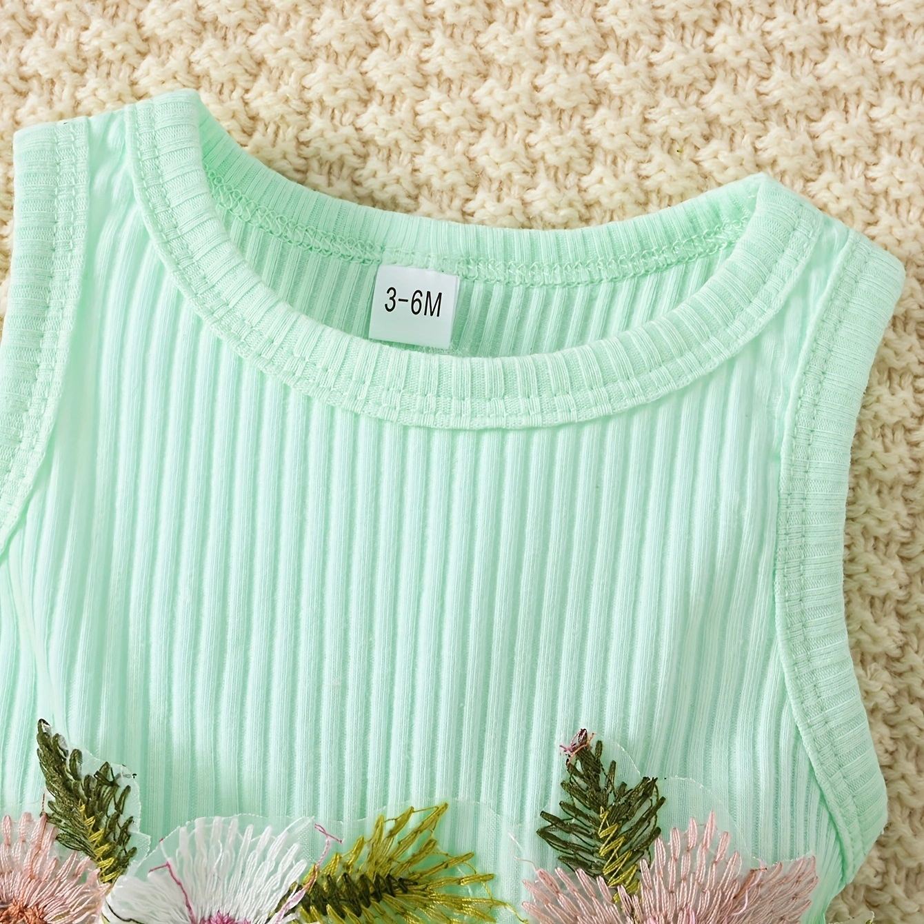 [Copy]2pcs Toddler Girls Puff-Sleeve Floral Blouse Set