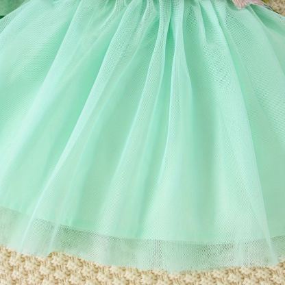 [Copy]2pcs Toddler Girls Puff-Sleeve Floral Blouse Set