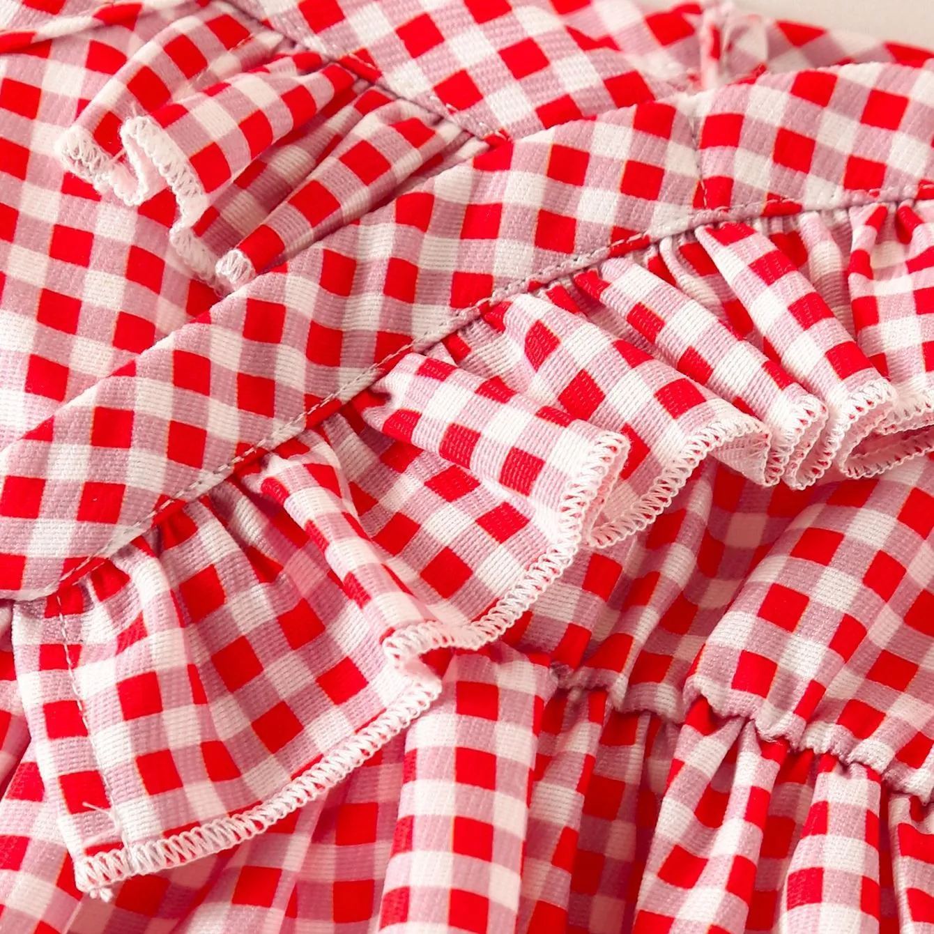 2pcs Baby Girls Seersucker Strappy Outfit