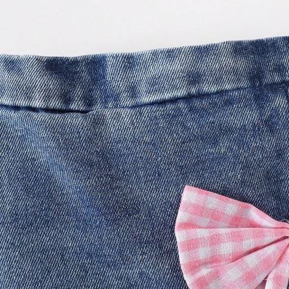 2pcs Baby Girls Pink Seersucker Strappy Outfit