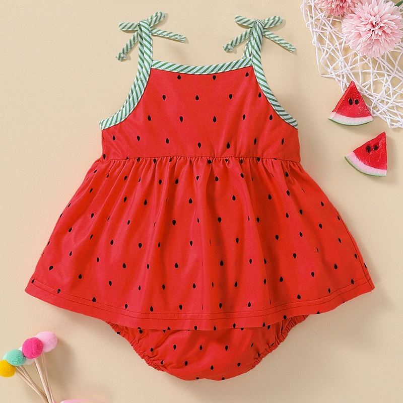 Baby Girls Adorable Watermelon Print Onesies