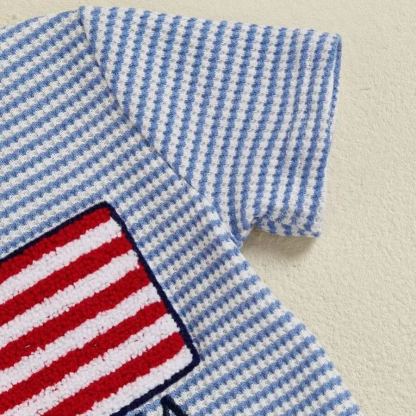 [Copy]2pcs Toddler Boys T-Shirt & Checkered Shorts