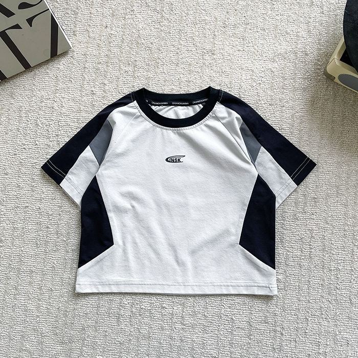2pcs Toddler Boys Colorblock Sports Outfit