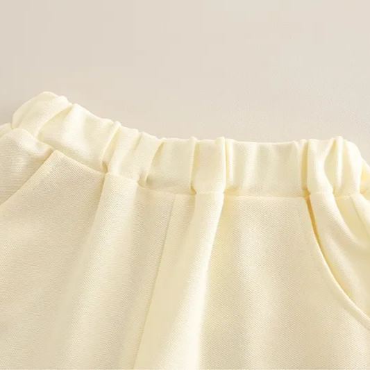 2pcs Toddler Boy Polo Shirt & Mid-Length Shorts