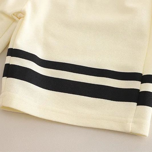 2pcs Toddler Boy Polo Shirt & Mid-Length Shorts