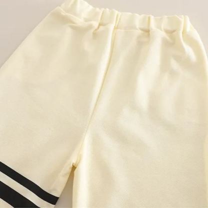 2pcs Toddler Boy Polo Shirt & Mid-Length Shorts