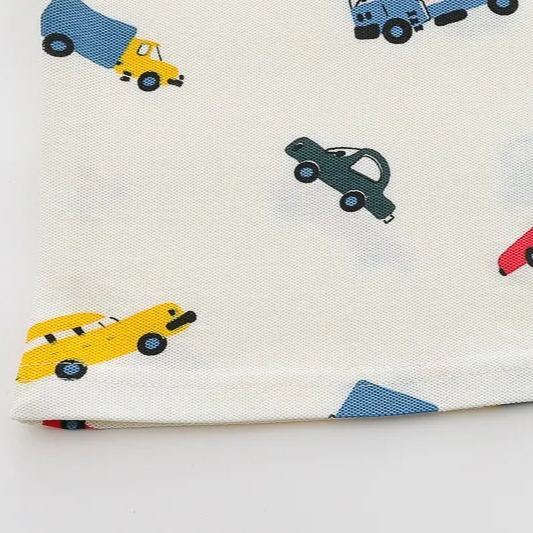 2pcs Toddler Boys Colorful Car Print Polo Shirt & Matching Shorts