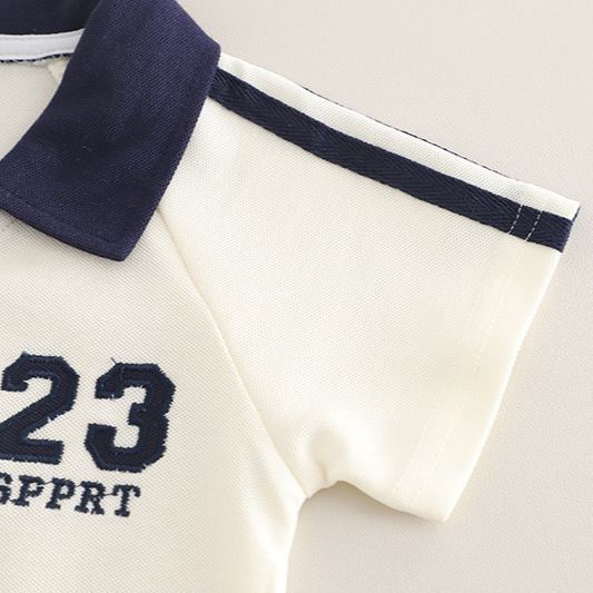 2pcs Toddler Boys Sports Shirt & Shorts