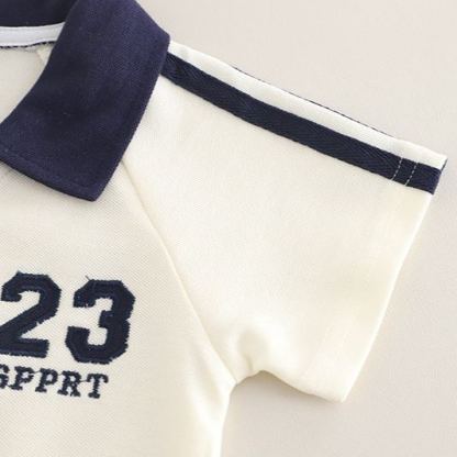 2pcs Toddler Boys Sports Shirt & Shorts