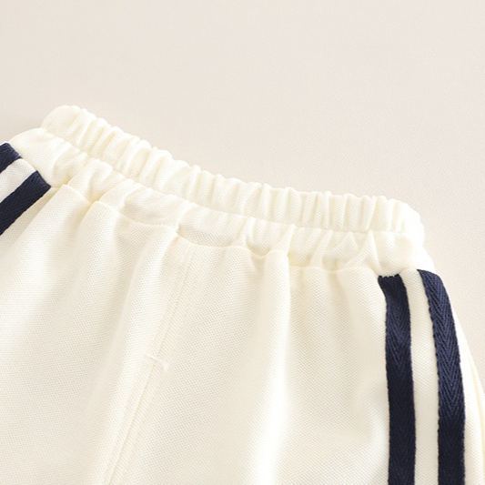 2pcs Toddler Boys Sports Shirt & Shorts