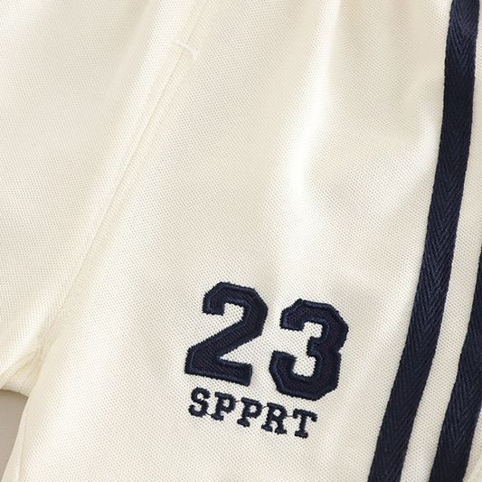 2pcs Toddler Boys Sports Shirt & Shorts