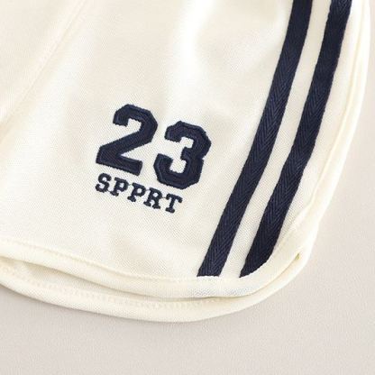 2pcs Toddler Boys Sports Shirt & Shorts