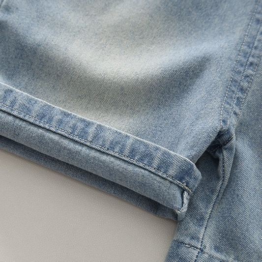 2pcs Toddler Boys Short Sleeve Tee & Doll Denim Overalls