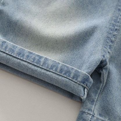 2pcs Toddler Boys Short Sleeve Tee & Doll Denim Overalls