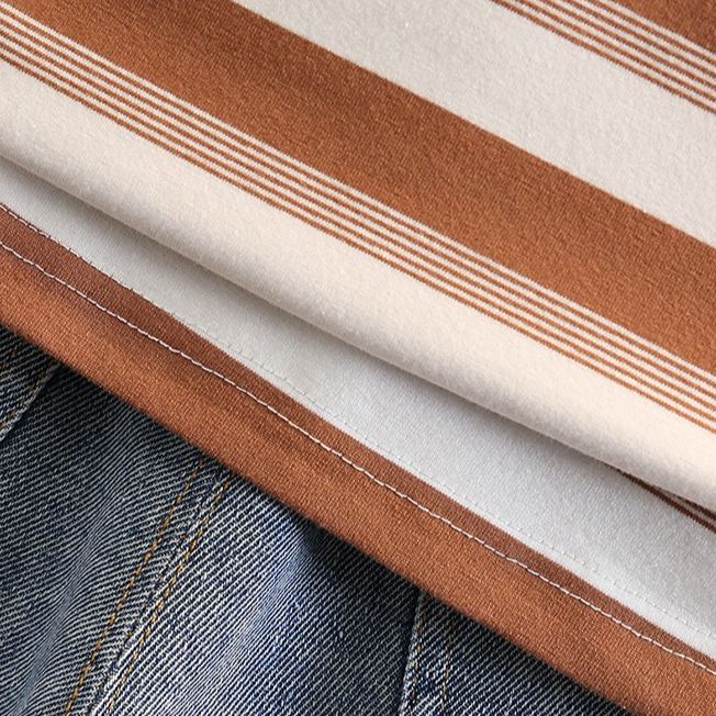 2pcs Toddler Boys Striped Tee & Distressed Jeans