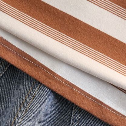 2pcs Toddler Boys Striped Tee & Distressed Jeans