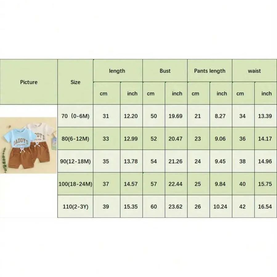 2pcs Toddler Boys Letter Print Short Sleeve T-Shirt With Elastic Waist Solid Color Shorts