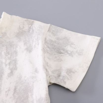 2pcs Toddler Boys Vintage Wash Tee & Shorts