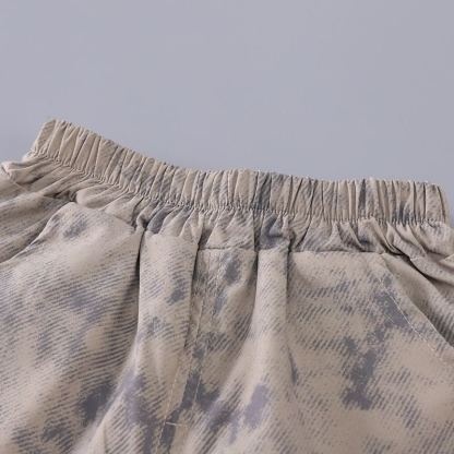 2pcs Toddler Boys Vintage Wash Tee & Shorts