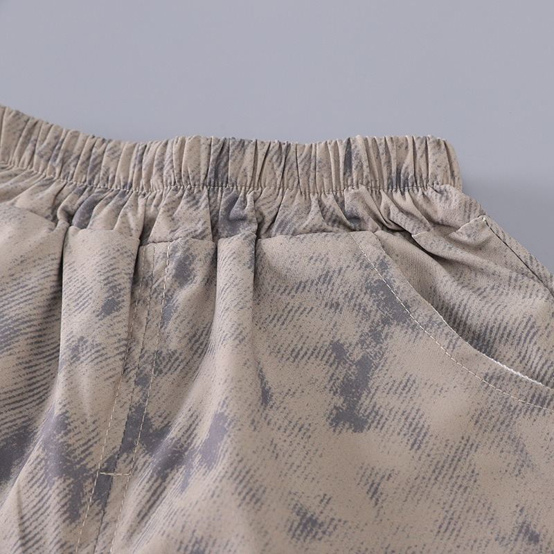 2pcs Toddler Boys Vintage Wash Tee & Shorts