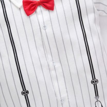 [Copy]Baby Boy Checkered Bear Jumpsuits