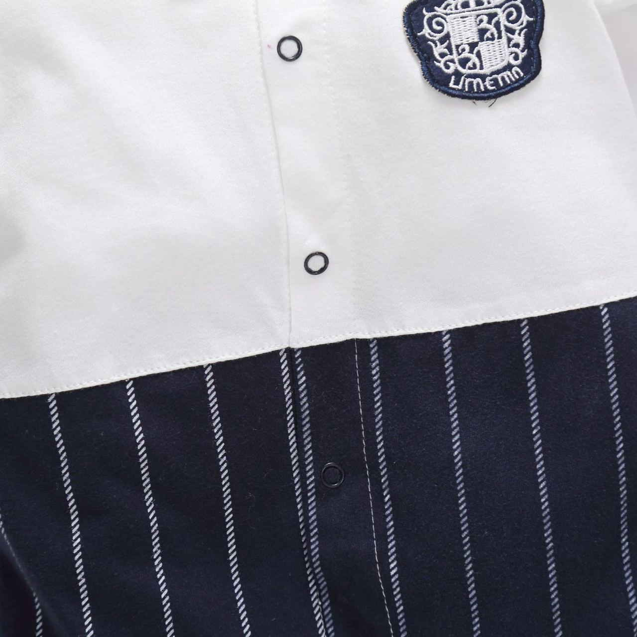 [Copy]Baby Boy Vertical Stripe Gentleman Jumpsuits