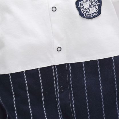 [Copy]Baby Boy Vertical Stripe Gentleman Jumpsuits