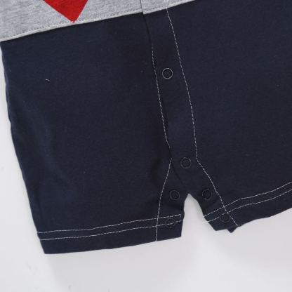 Baby Boy Black & White Academic Jumpsuits