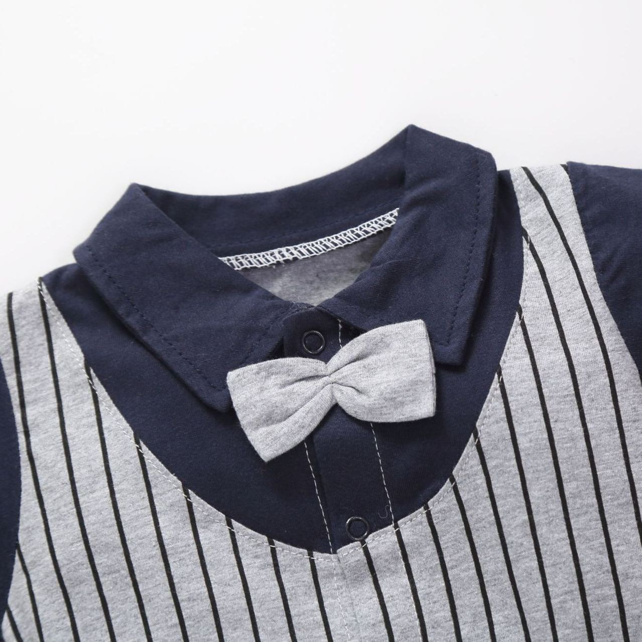 Baby Boy Gray Vest-Style Gentleman Jumpsuits