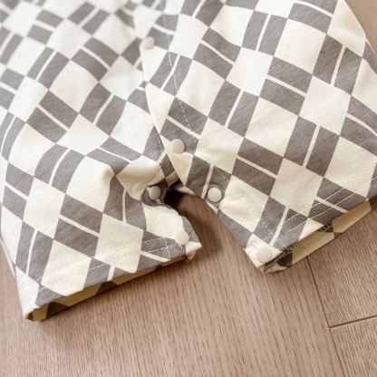 Baby Boy All-Over Diamond Bear Print Jumpsuits