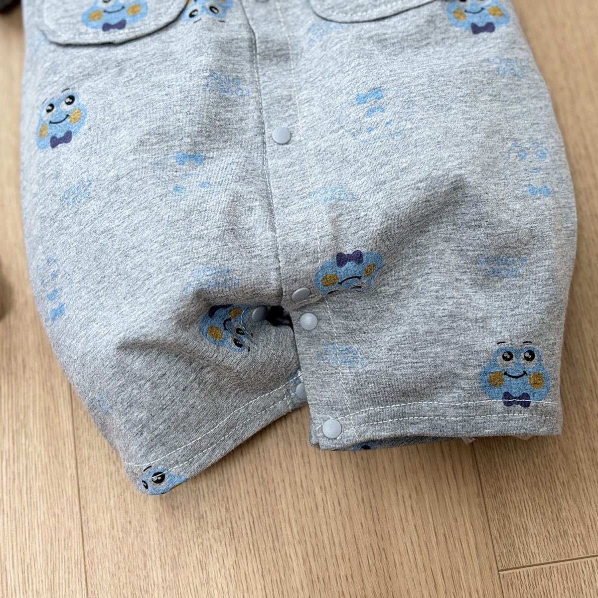 [Copy]Baby Boy All-Over Diamond Bear Print Jumpsuits