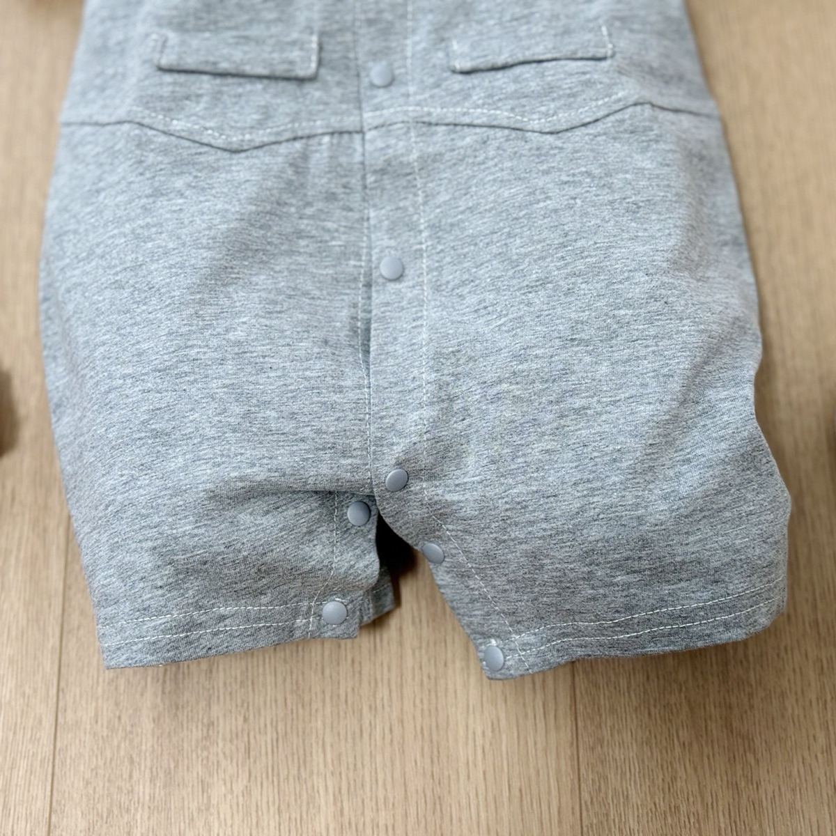 [Copy]Baby Boy All-Over Print Gray-Blue Frog Jumpsuits