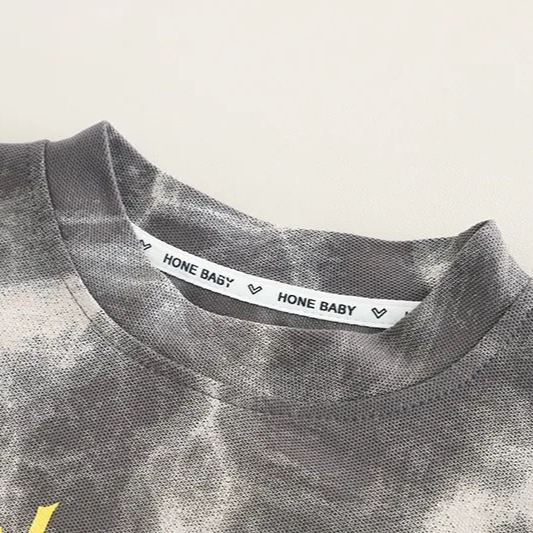 2pcs Toddler Boys Tie-Dye Short Sleeve & Shorts