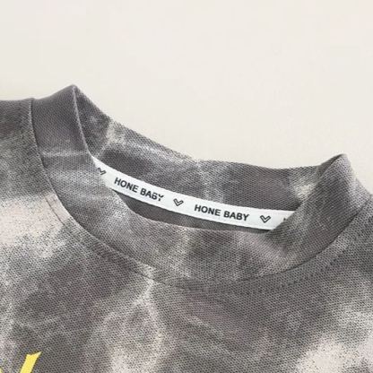 2pcs Toddler Boys Tie-Dye Short Sleeve & Shorts