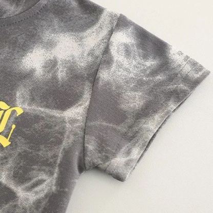 2pcs Toddler Boys Tie-Dye Short Sleeve & Shorts