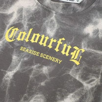 2pcs Toddler Boys Tie-Dye Short Sleeve & Shorts