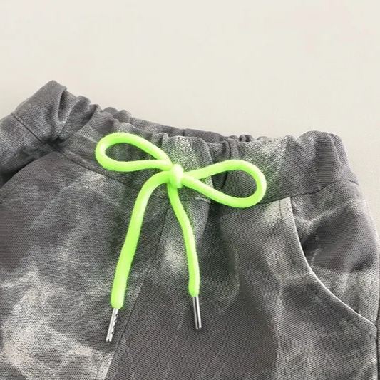 2pcs Toddler Boys Tie-Dye Short Sleeve & Shorts