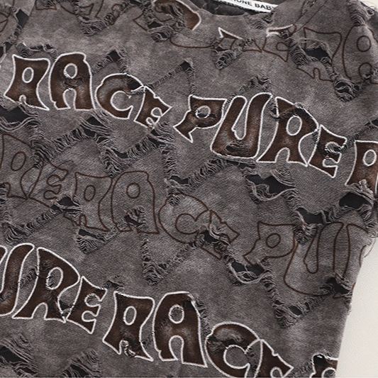 2pcs Toddler Boys Distressed Short Sleeve & Shorts