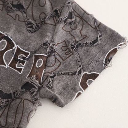 2pcs Toddler Boys Distressed Short Sleeve & Shorts