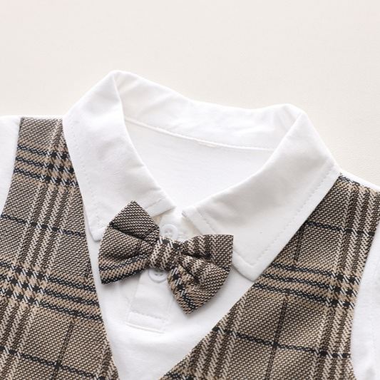 2pcs Toddler Boys Vest & Suit Short Sleeve Shorts